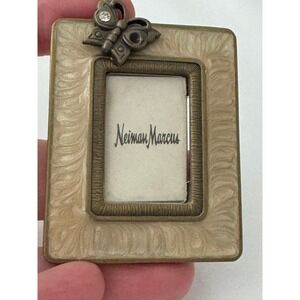 Jay Strongwater Butterfly Mini Picture Frame Cream Enamel Swarovski Crystal NM